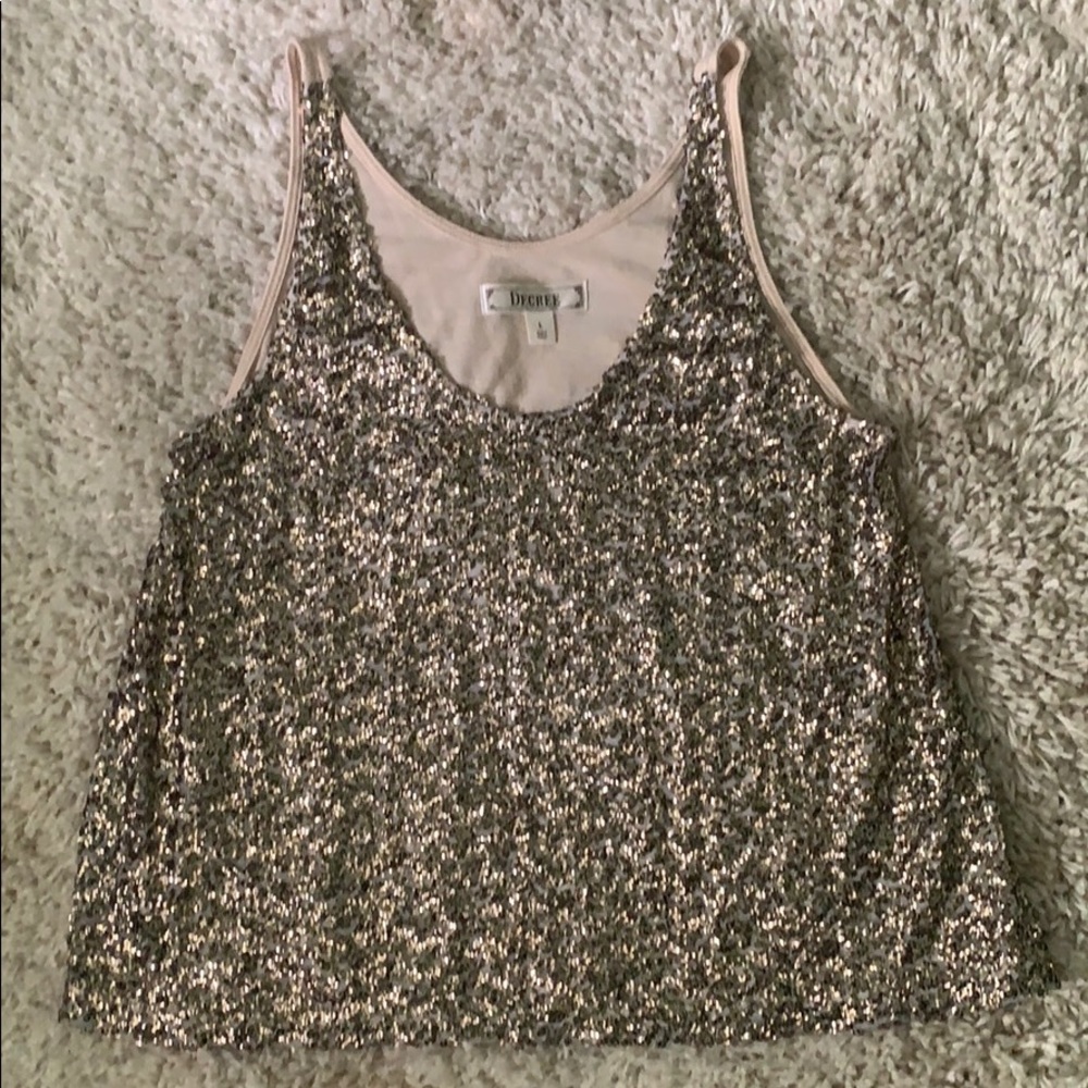 Gold glitter top